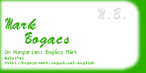 mark bogacs business card