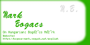 mark bogacs business card